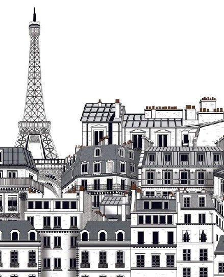 Papier peint Français les toits Parisiens, XXL, tendance
