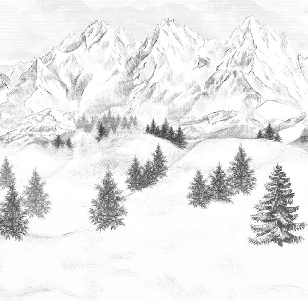 Tapete Berggipfel von Chamonix