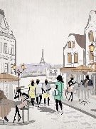 Papier peint français Paris café en terrasse, XXL, tendance