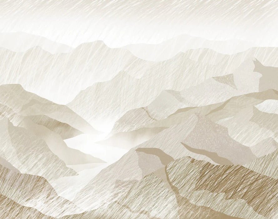 Tapete Illustration Berge Sepia
