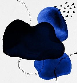 Moderne Tapete Aquarell Petrolblau