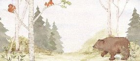Tapete Kind zärtlich Bär im Wald