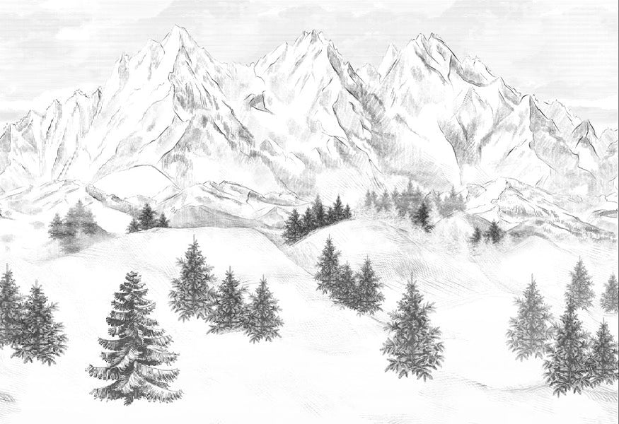 Tapete Berggipfel von Chamonix