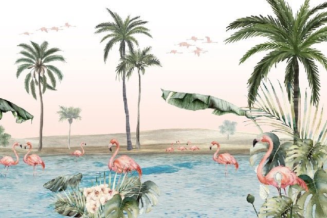 Tapete Oasis Flamingo