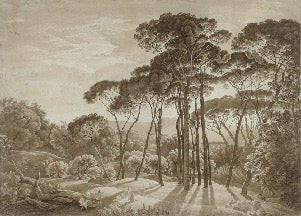 Panorama-Tapete Italienische Landschaft Amber