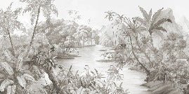 Sfondo panoramico della giungla pittoresca, XXL, tendance