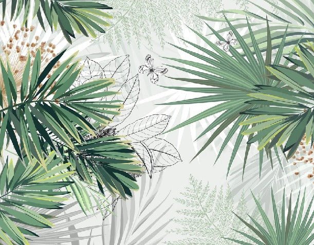 Natur-Panorama-Tapete green palm