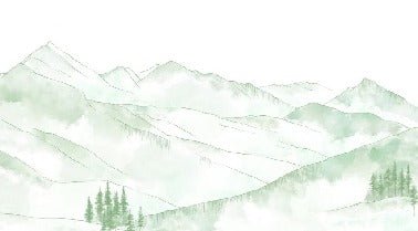 Papier peint montagne chaine des Aravis vert clair, XXL, tendance