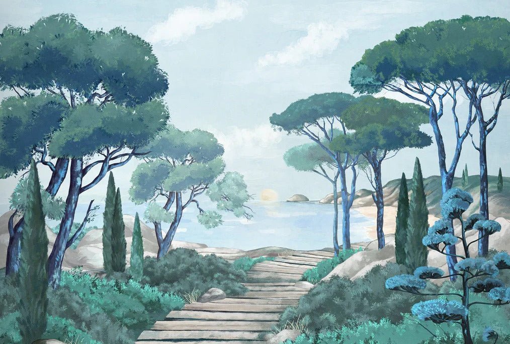 Papier peint balade dans les calanques, XXL, tendance