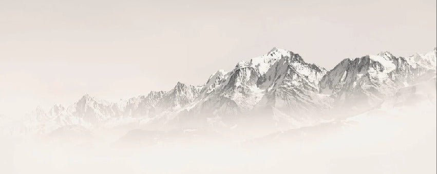 Tapete Mont Blanc im Sepia-Nebel