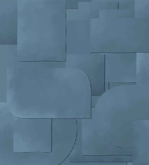 Blau geschnittene Panoramatapete