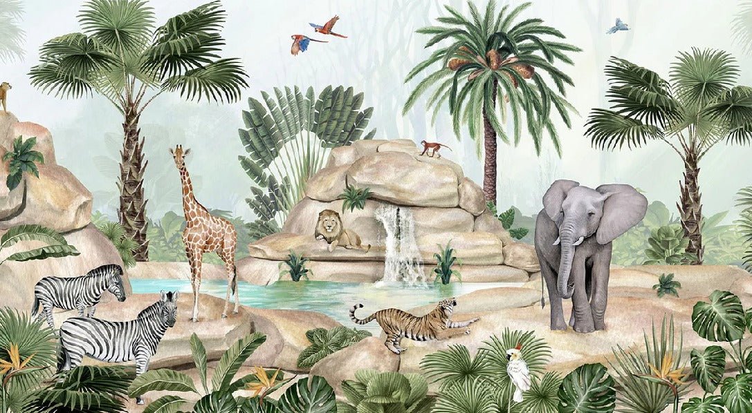 Kindertapete Tierische Oase