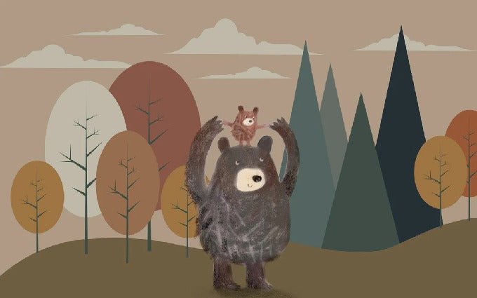 Kindertapete Braunbär