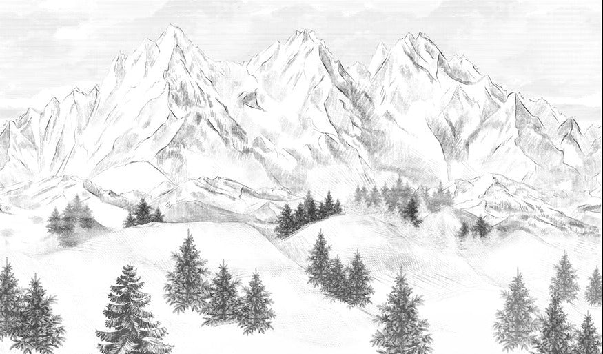 Tapete Berggipfel von Chamonix
