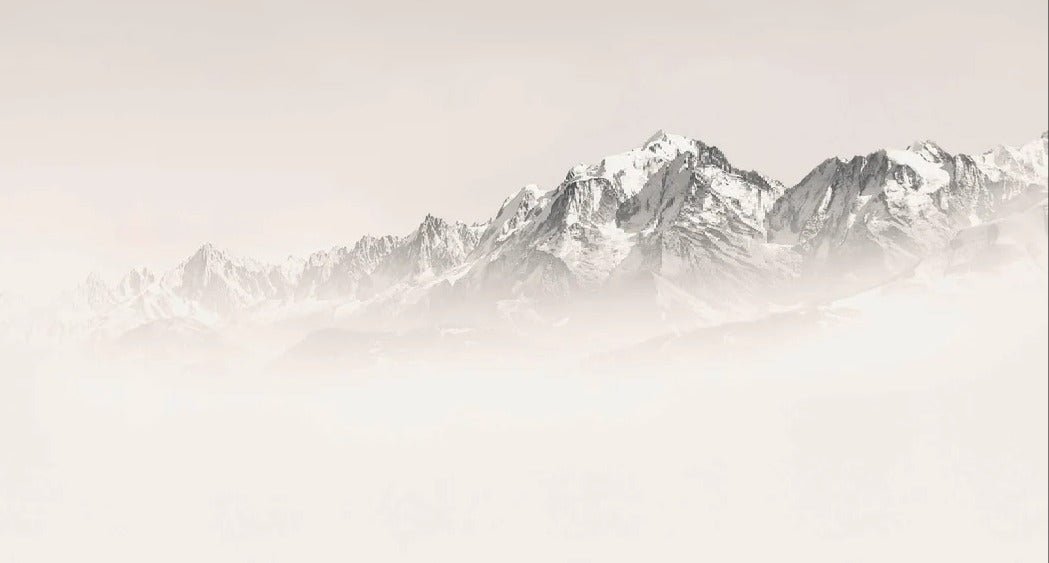 Tapete Mont Blanc im Sepia-Nebel