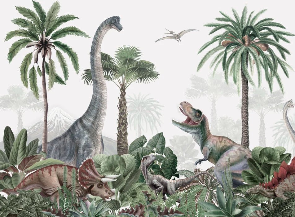 Papier peint parade des dinosaures, XXL, tendance