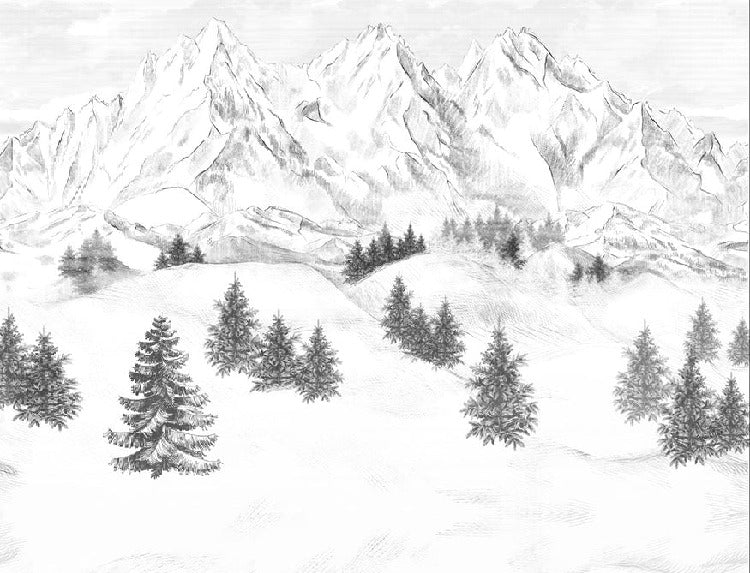 Tapete Berggipfel von Chamonix