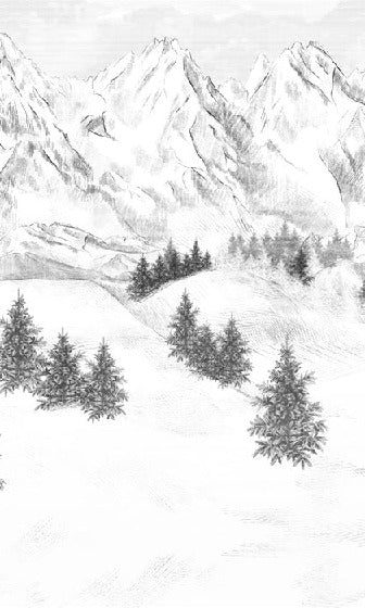 Tapete Berggipfel von Chamonix