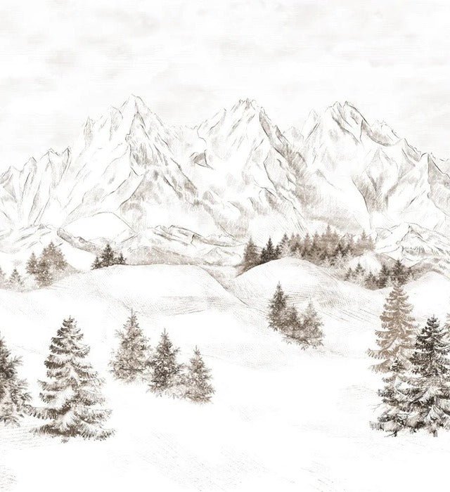 Tapete Bergmassiv der Alpen