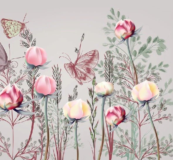 Panorama-Tapete Blume & Tulpe