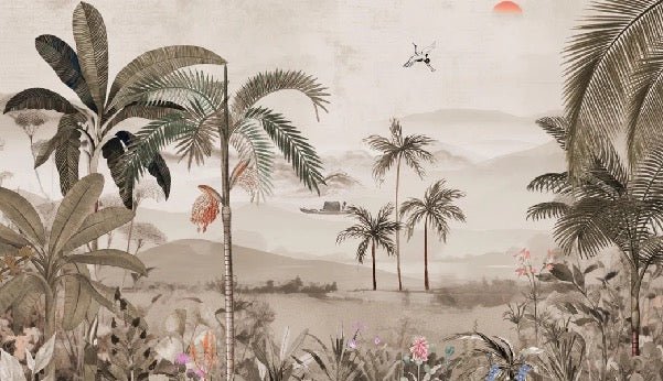 Papier peint l'art de la jungle peint, XXL, tendance