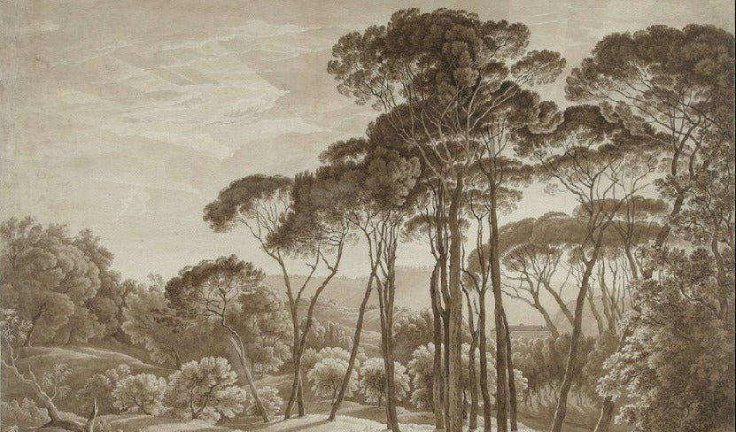 Panorama-Tapete Italienische Landschaft Amber
