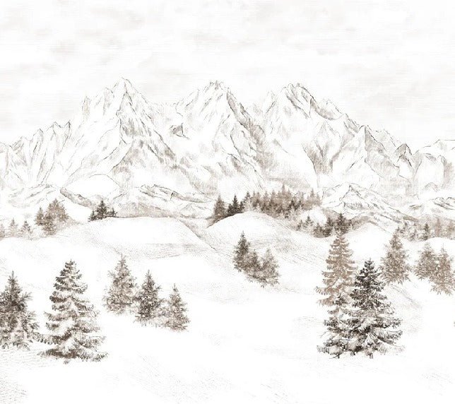 Papier peint montagne massif des Alpes, XXL, tendance