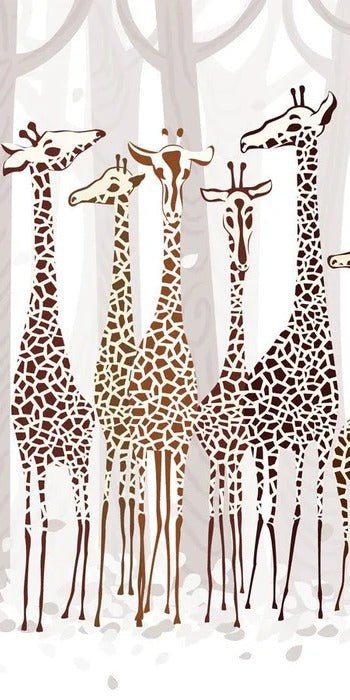 Tapete Elegante Giraffen