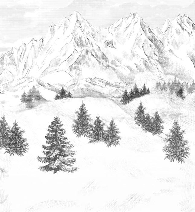 Tapete Berggipfel von Chamonix