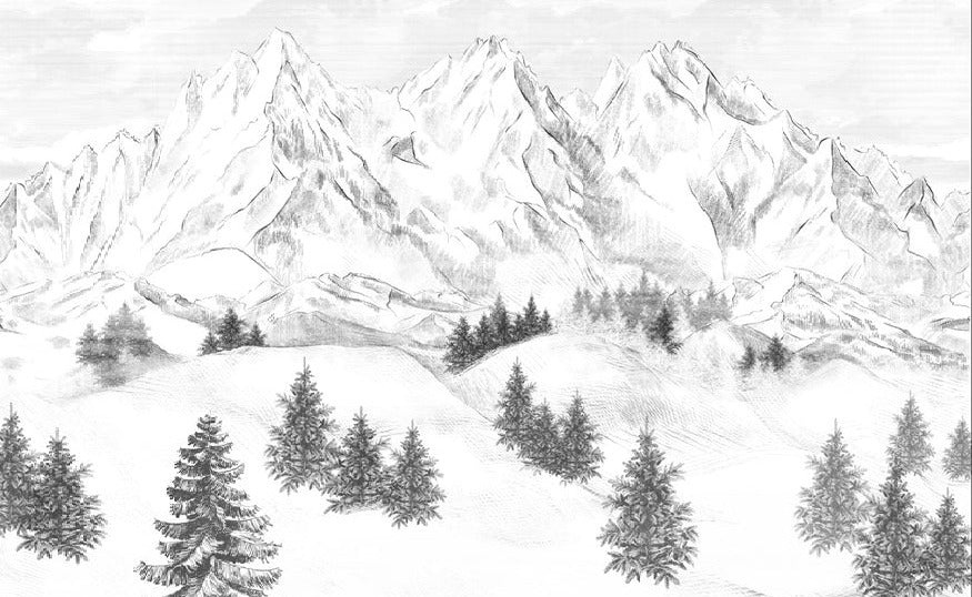 Tapete Berggipfel von Chamonix