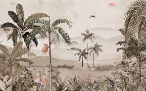 Tapete Kunst des Dschungels wallpaper