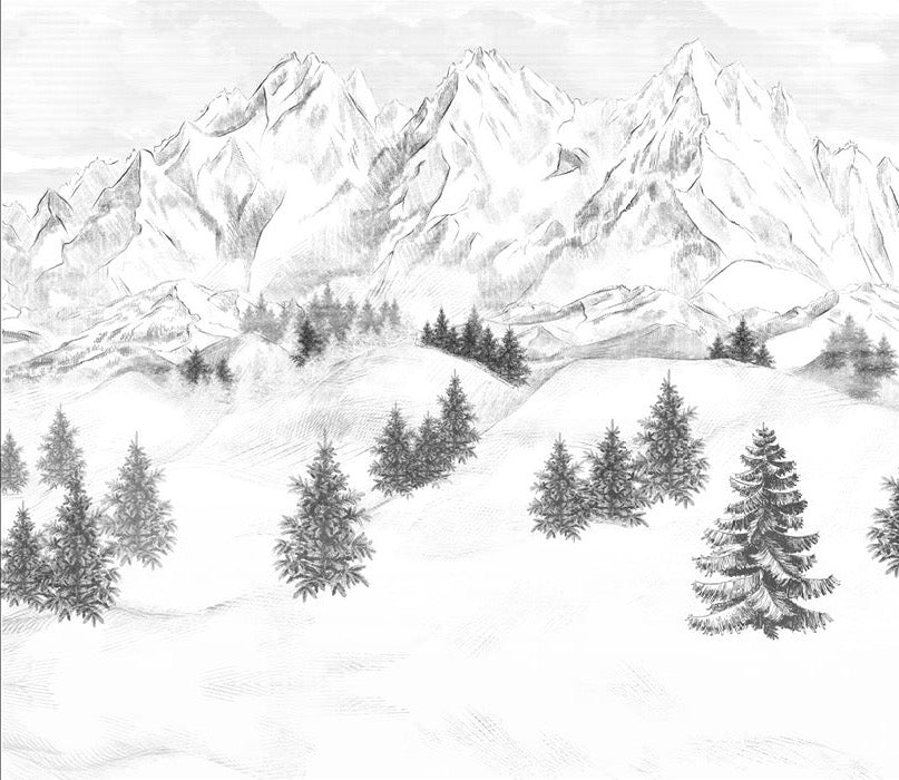 Tapete Berggipfel von Chamonix