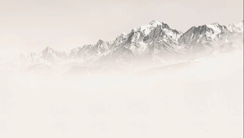 Tapete Mont Blanc im Sepia-Nebel
