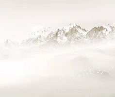 Papier peint salle de bain matin brumeux Mont Blanc, XXL, tendance