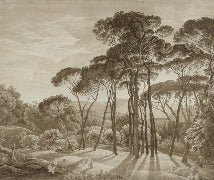 Panorama-Tapete Italienische Landschaft Amber