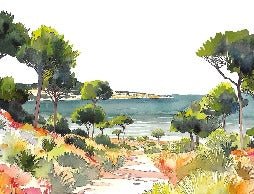 Panorama-Tapete Sommerluft