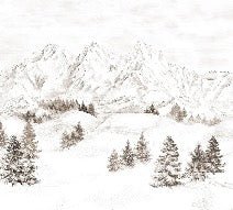 Tapete Bergmassiv der Alpen