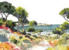 Panorama-Tapete Sommerluft