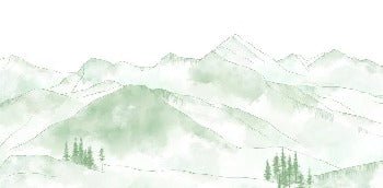 Tapete Bergkette der Aravis hellgrün