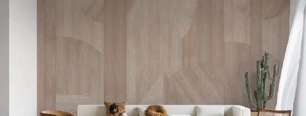 Papier peint panneau bois géométrique, XXL, tendance