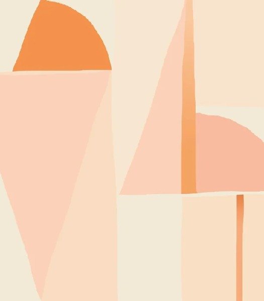 Tapete abstrakt geometrisch peach