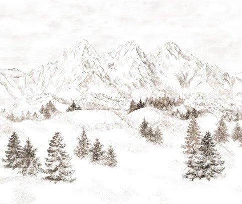 Tapete Bergmassiv der Alpen
