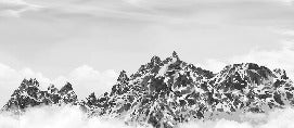 Tapete schwarz und weiß Leinwand des Cimes Mont blanc