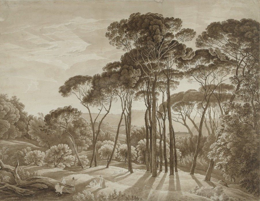 Panorama-Tapete Italienische Landschaft Amber