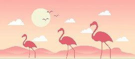 Kindertapete tropischer Flamingo