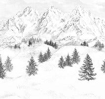 Tapete Berggipfel von Chamonix