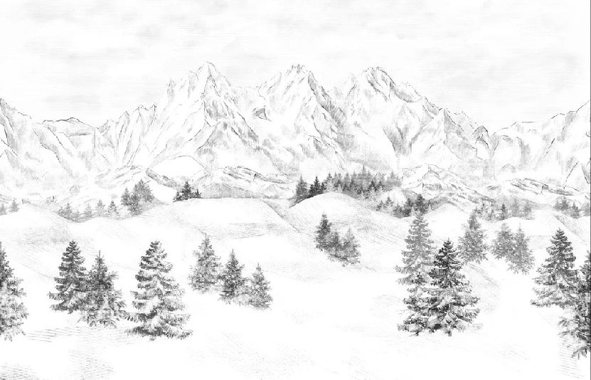 Tapete Bergmassiv der Alpen