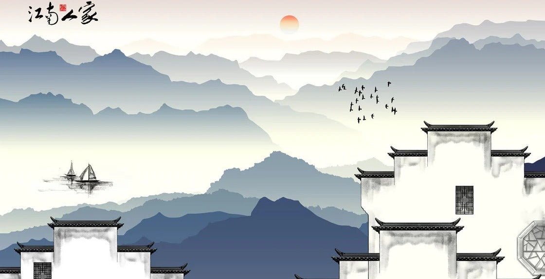 Panorama-Tapete Zen-Deko