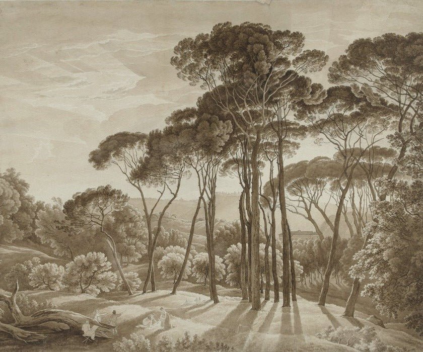 Papier peint panoramique paysage italien ambré, XXL, tendance