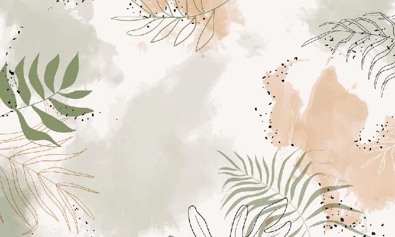 Papier peint panoramique aquarelle végétale, XXL, tendance